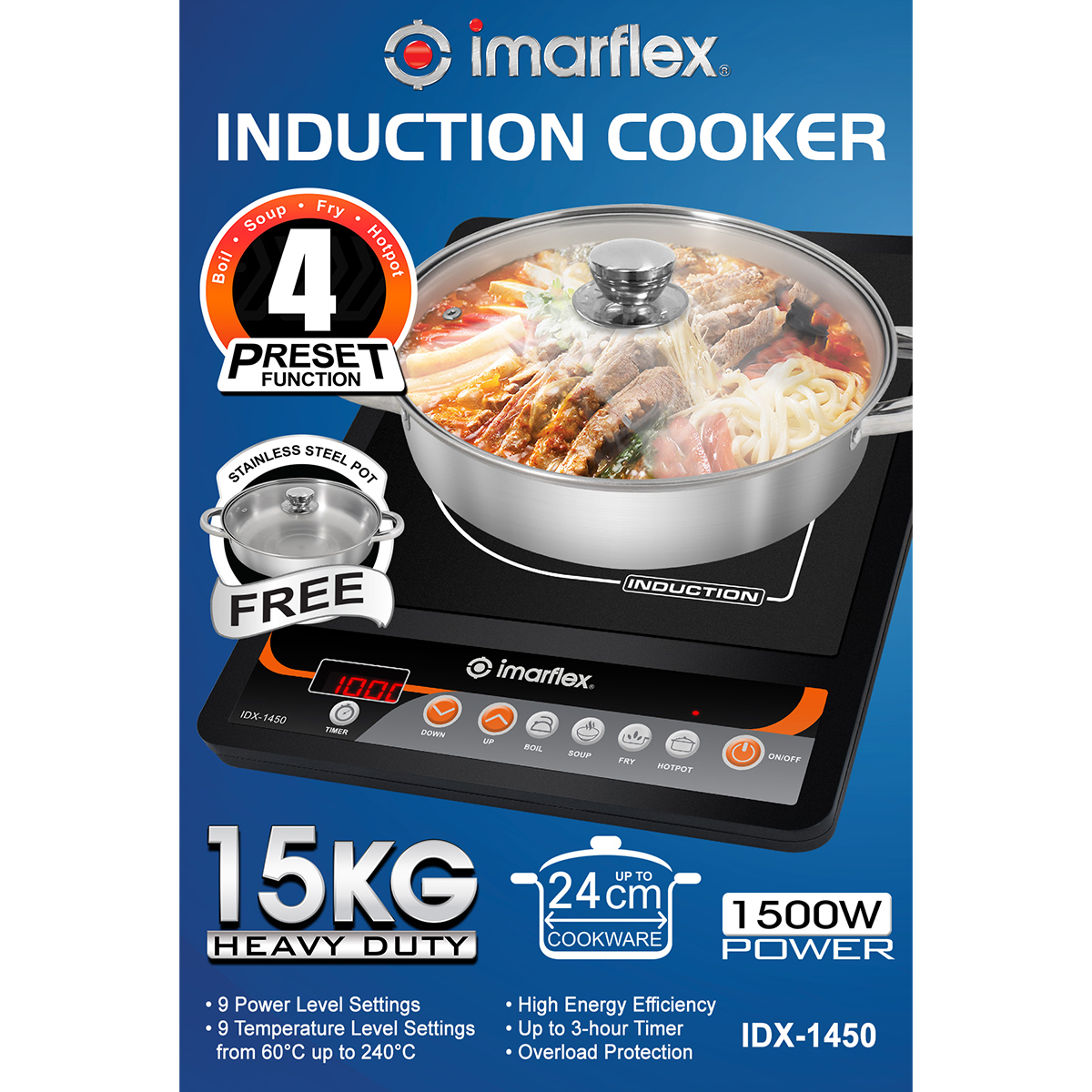 Imarflex Induction Cooker Idx 1450 Imarflex 0905