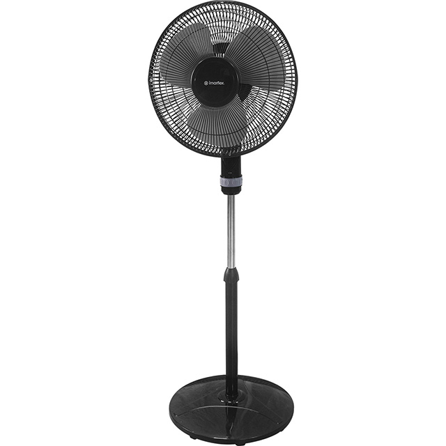 Imarflex 14-inch Stand Fan - Black (IF-365BK)