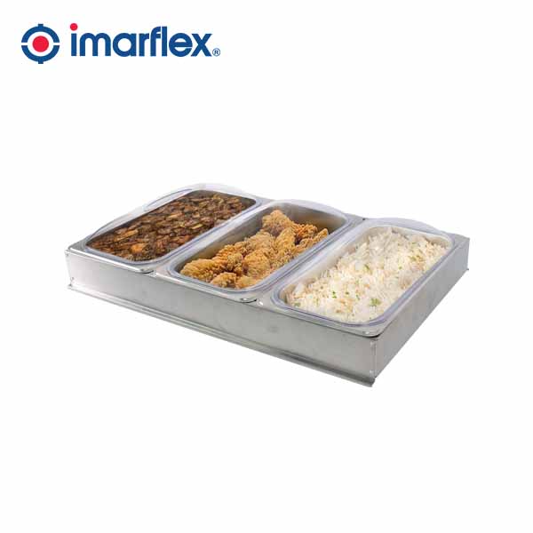 Imarflex Stainless Steel Warming Tray With Cover IWT-325QT